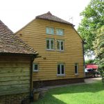 9 inch Oak Featheredge cladding sawn on site
