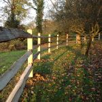 Chestnut post and rail -sawn posts, cleft rails